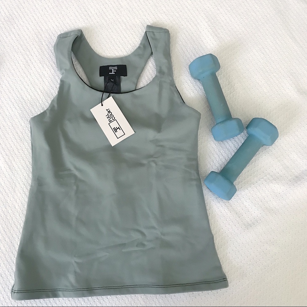 Full Court seamless performance tank in sage BNWT